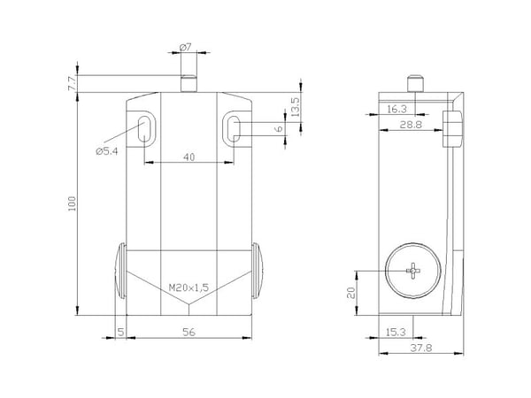 Siemens 3SE5162-0AA00, Metall, IP66, IP67, 56 mm, 166,5 mm, 77,5 mm, 418 g