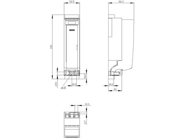 Sikringsafbr 3NP1 125A NH000 3P smal