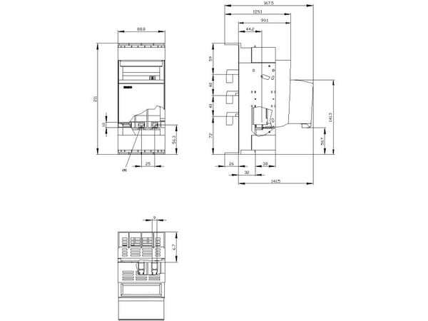 Sikringsafbr 3NP1 160A NH000 3P EFM10 40