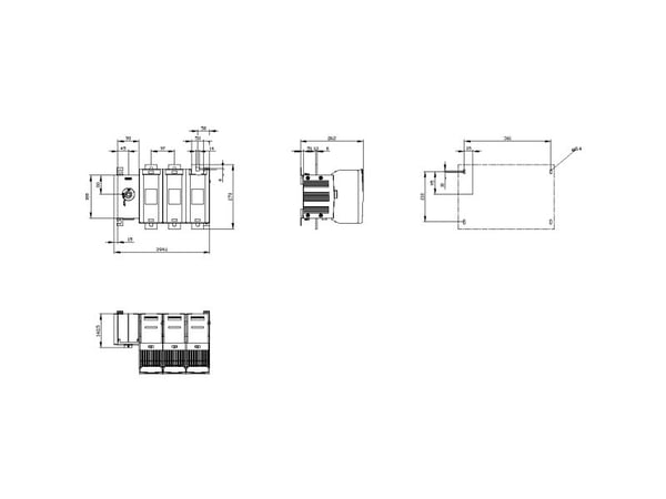 3-napainen 630 A 8 sulkemista, 8 avaamista 690 V/AC Siemens 3KF53630LF11