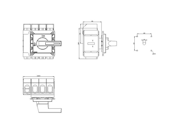 Siemens 3LD5420-0TL11, 4P, IP65, 178 mm, 226 mm, 311 mm, 206 mm