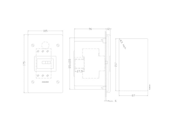 Siemens 3RV1913-2DA00 Isolerat inbyggnadsskåp 105 x 175 x 108 Plast 1 st