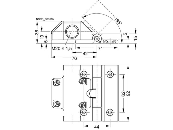 Siemens 3SE2283-0GA44 Gångjärnsbrytare 2 A Roterande drivenhet IP65 1 st