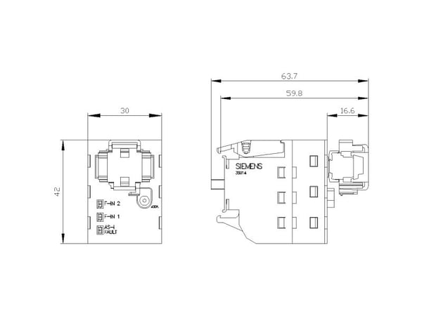 Siemens 3SU1400-1EA10-4AA0, 62 g, 83 mm, 73 mm, 53 mm