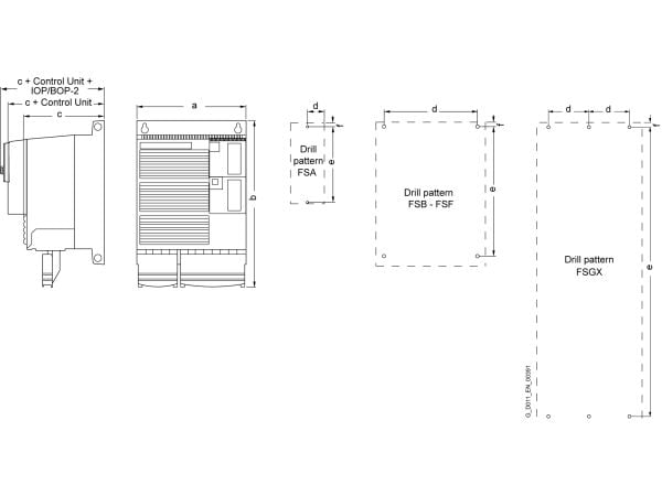 Siemens 6SL3225-0BE31-1AA1, U converter, 380 - 480 V, 550 hz, 334 mm, 7,65 kg, 390 mm