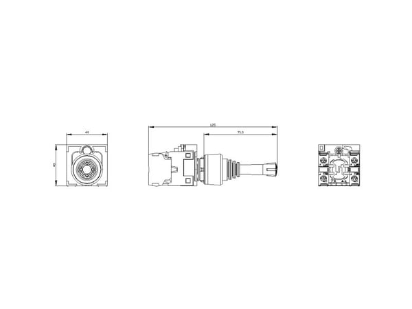 Siemens 3SU1100-7AC10-1NA0 Koordinaattikosketin 500 V IP65, IP67 1 kpl