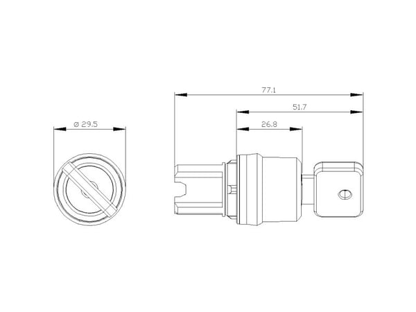 Siemens 3SU10504JF210AA0 3SU1050-4JF21-0AA0 Avainkytkin 1 x 90° IP66, IP67, IP69/IP69K 1 kpl 1 kpl