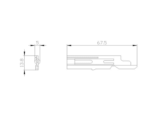Siemens 3VA9257-0KD81 Effektkontakt-tilbehør 1 stk (B x H x T) 5 x 13.8 x 67.5 mm
