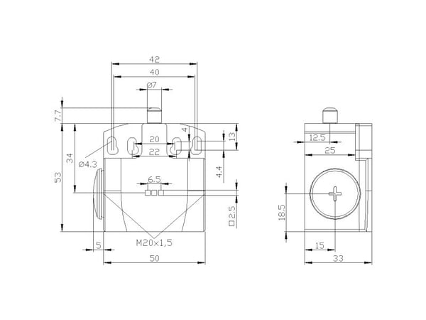 Siemens 3SE5242-3KC05, plast, IP66, IP67, 43 mm, 67 mm, 118 mm, 95 g