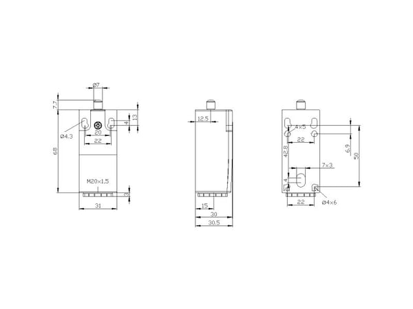Siemens 3SE5232-0HC05-1AB1, Plast, IP40, 45 mm, 42 mm, 97 mm, 61 g