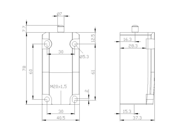 Siemens 3SE5112-0PA00, Metall, IP66, IP67, Cuboid, 45 mm, 42 mm, 97 mm