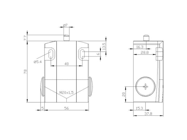 Siemens 3SE5122-0MA00, Metall, IP66, IP67, Cuboid, 43 mm, 67 mm, 118 mm