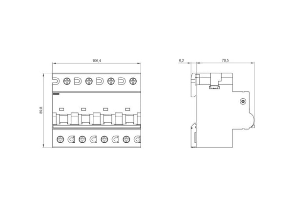 Siemens 5SP44806 5SP4480-6 Ledningssikkerikkerhedsafbryder 80 A 400 V