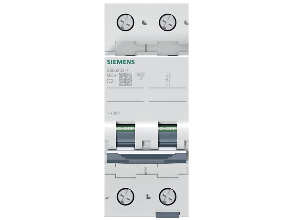 Automatsikring C 2A 2P 6kA 5SL6202-7
