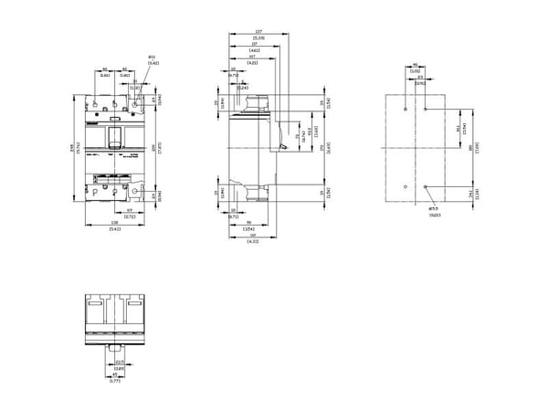 Siemens 3VA5340-1BB61-0AA0 Brytare 1 st Kopplingsspänning (max.): 600 V/AC, 250 V/DC (B x H x D) 138 x 248 x 110 mm
