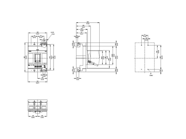Siemens 3VA2563-6HM32-0AA0 Strömbrytare 1 st Inställningsområde (ström): 250 - 630 A Kopplingsspänning (max.): 690 V/AC (B x H x D) 210 x 320 x 120 mm