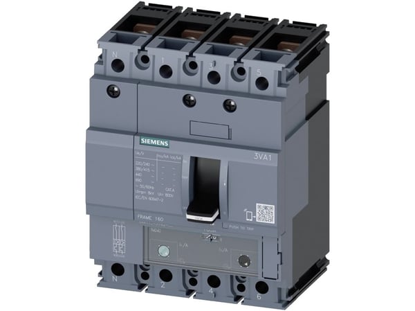 Siemens 3VA1120-3GF42-0AA0 Strömbrytare 1 st Inställningsområde (ström): 14 - 20 A Kopplingsspänning (max.): 690 V/AC (B x H x D) 101,6 x 130 x 70 mm