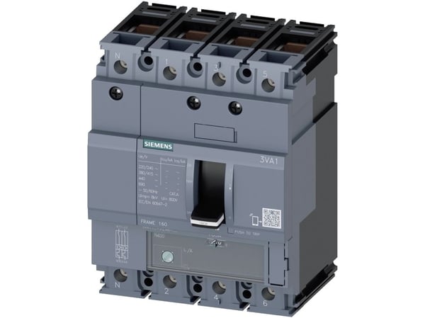 Siemens 3VA1132-4GE46-0AA0 Strömbrytare 1 st Inställningsområde (ström): 22 - 32 A Kopplingsspänning (max.): 690 V/AC (B x H x D) 101,6 x 130 x 70 mm