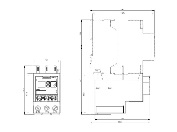 Siemens 3RR2243-1FA30, 99 mm, 62 mm, 123 mm, 123 mm, 416 g
