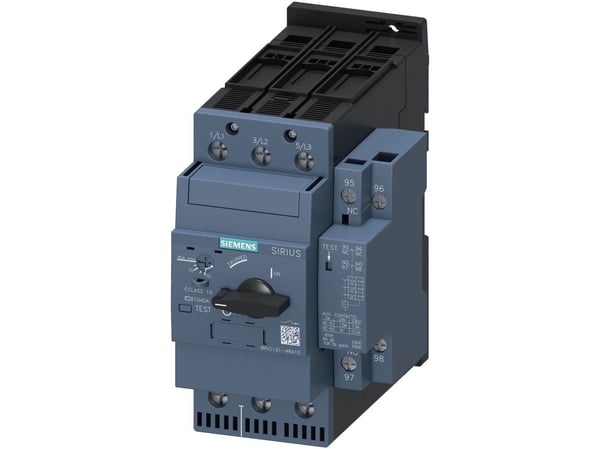 Siemens 3RV2131-4RA10 Katkaisija 1 kpl Asetusalue (virta): 70 - 80 A Kytkentäjännite (max.): 690 V/AC (L x K x S) 75 x 140 x 149 mm