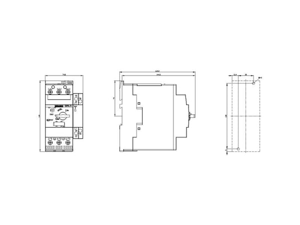 Siemens 3RV2131-4RA10 Katkaisija 1 kpl Asetusalue (virta): 70 - 80 A Kytkentäjännite (max.): 690 V/AC (L x K x S) 75 x 140 x 149 mm