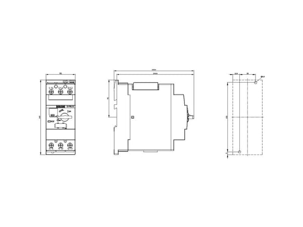 Siemens 3RV2031-4PA10 Strömbrytare 1 st Inställningsområde (ström): 28 - 36 A Kopplingsspänning (max.): 690 V/AC (B x H x D) 55 x 140 x 149 mm
