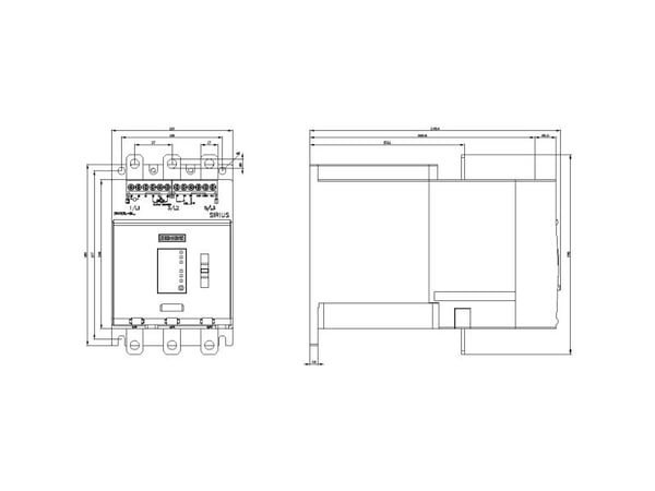 Siemens 3RW5056-6AB15 3RW50566AB15 Pehmokäynnistysyksikkö Moottorin teho 400 V:lla 90 kW Moottorin teho 230 V:lla 45 kW 200 V, 600 V Nimellisvirta ...