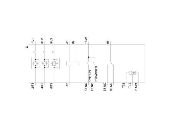 Siemens 3RW5213-3TC15 3RW52133TC15 Pehmokäynnistysyksikkö Moottorin teho 400 V:n jännitteellä 5,5 kW Moottorin teho 230 V:n jännitteellä 3 kW 200 V...