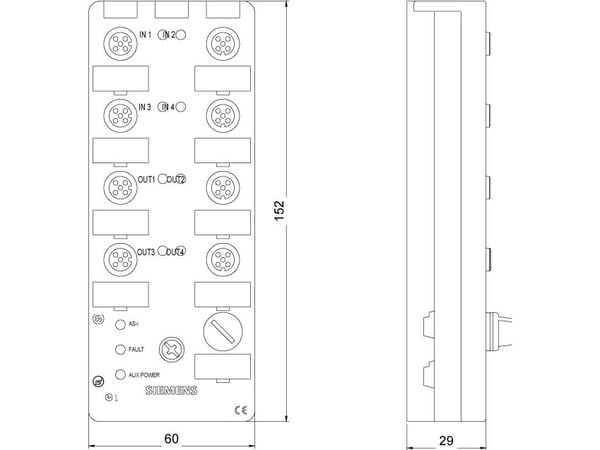 Siemens 3RK1400-1CR00-0AA3 PLC compact -moduuli 24 V/DC