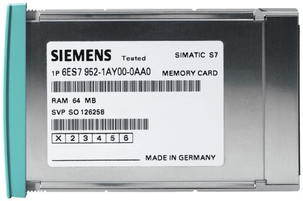 Siemens 6ES7952-1AH00-0AA0, RAM, CE, RoHS, REACH, 93 mm, 133 mm, 15 mm, 60 g