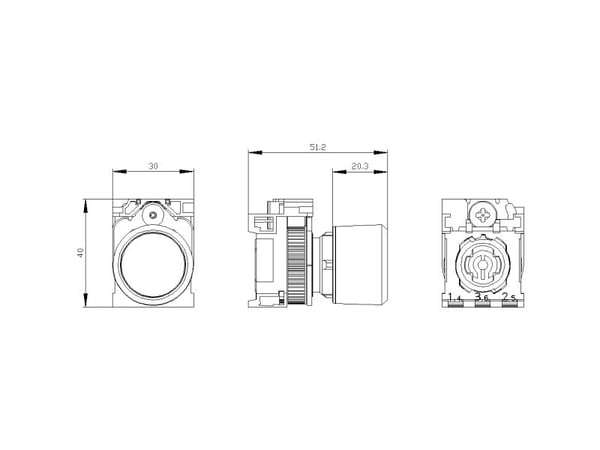 Siemens 3SU1201-0EB70-0AA0 Tryckknapp (Ø x H) 29,5 mm x 40 mm IP66, IP67, IP69/IP69K 1 st