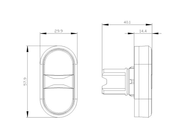 Siemens 3SU10003AB660AM0 3SU1000-3AB66-0AM0 Kaksoispainike (L x K) 29,8 mm x 57,7 mm IP66, IP67, IP69/IP69K 1 kpl 1 kpl