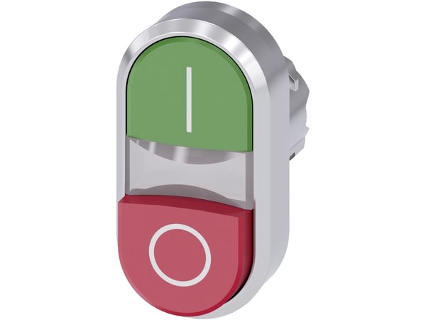 Siemens 3SU1051-3BB42-0AK0 Dubbel tryckknapp (B x H) 29,9 mm x 57,9 mm IP66, IP67, IP69/IP69K 1 st