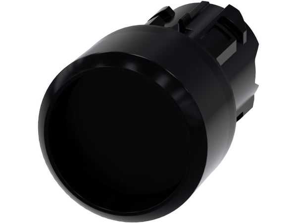 Siemens 3SU1000-0CB10-0AA0 Tryckknapp frontring plast, rund knapp svart 1 st
