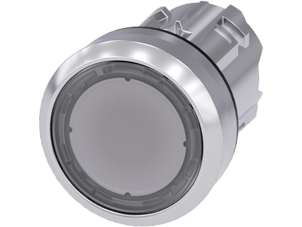 Siemens 3SU1051-0AB70-0AA0 Belyst tryckknapp Platt, frontring metall, högglansig klar 1 st