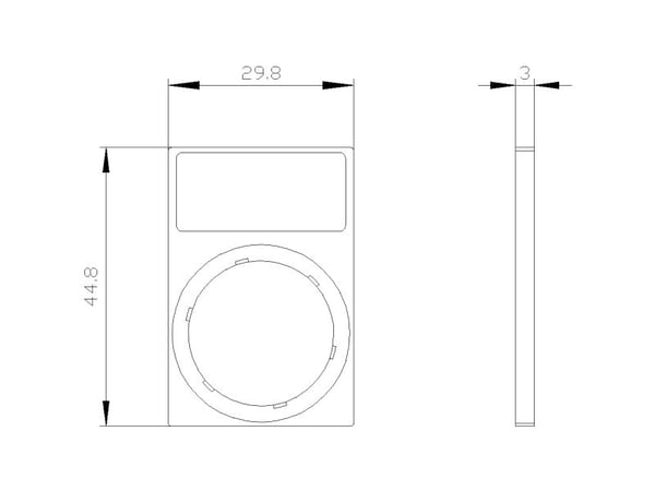 Siemens 3SU1900-0AN10-0AA0, 44,8 mm, 2 g, 45 mm, 30 mm, 3 mm