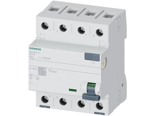 Siemens 5SV36448 FI säkerhetsbrytare 40 A 0,3 A 400 V