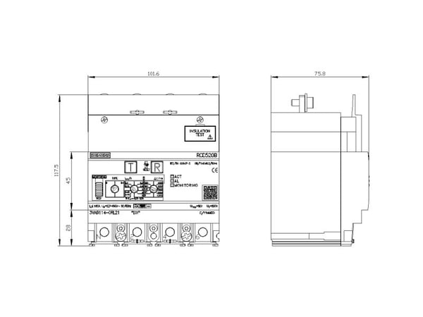Siemens 3VA9114-0RL21 Differentialströmsskydd 1 st