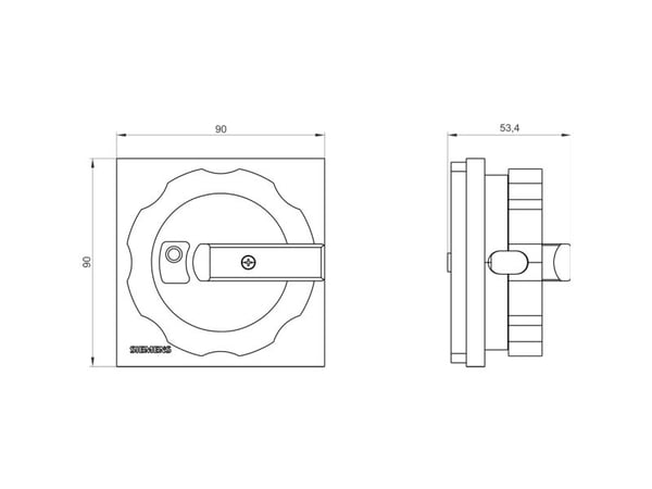 Siemens 3LD9284-1B, Svart, 151 g, 115 mm, 95 mm, 95 mm