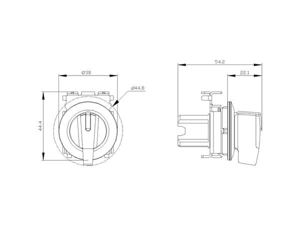Siemens 3SU1062-2EM20-0AA0, IP67, IP69K, 3,05 cm, 93 mm, 148 mm, 43 mm, 73 g