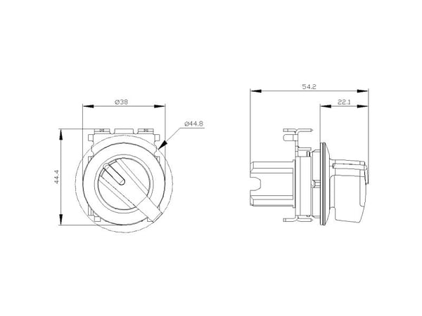 Siemens 3SU1062-2EF60-0AA0, IP67, IP69K, 3,05 cm, 80 mm, 90 mm, 40 mm, 81 g