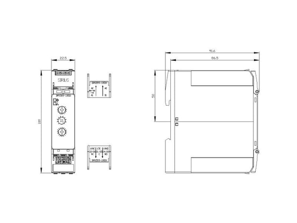 Siemens 3RP2505-1BT20, 100 mm, 36 mm, 109 mm, 126 mm, 161 g