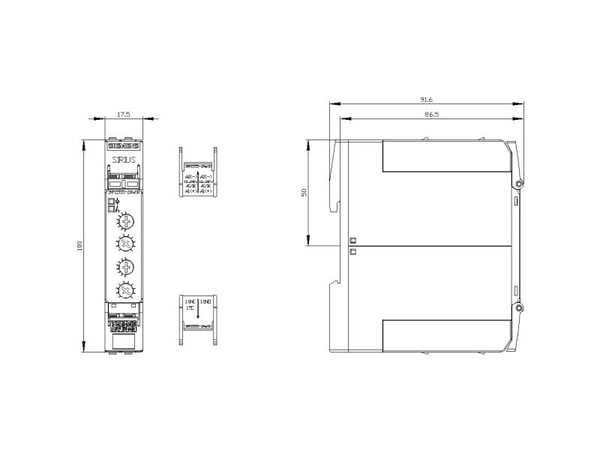 Siemens 3RP2555-2AW30, 100 mm, 36 mm, 109 mm, 126 mm, 129 g