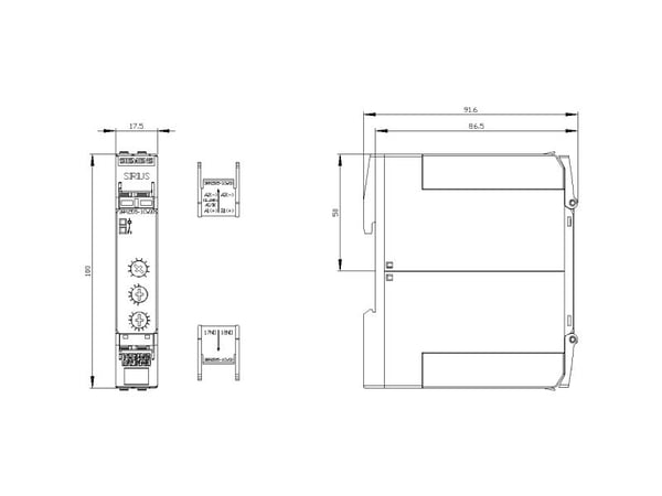 Siemens 3RP2505-1CW30, 100 mm, 36 mm, 109 mm, 126 mm, 141 g