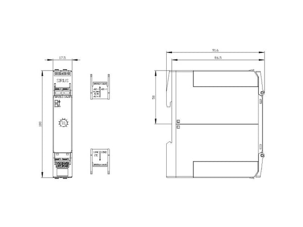 Siemens 3RP2512-1AW30, 100 mm, 36 mm, 109 mm, 126 mm, 135 g