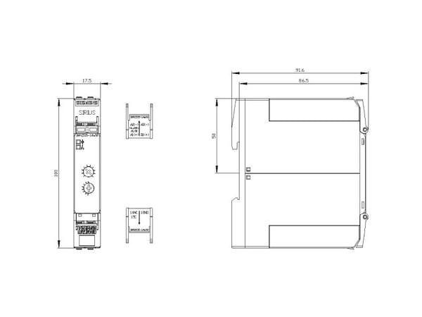 Siemens 3RP2535-1AW30, 36 mm, 109 mm, 126 mm, 135 g