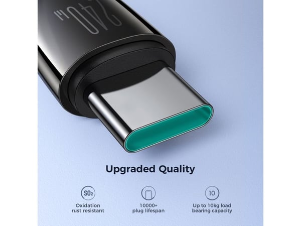 Joyroom Pioneer Series flettet USB-C-kabel 240W 1,2 m svart