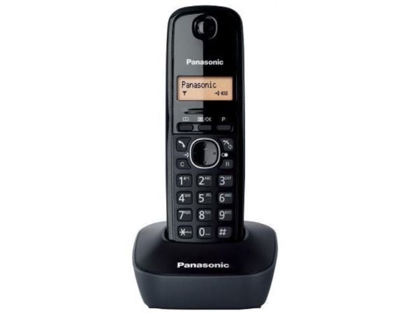 Panasonic KX-TG1611, DECT telefon, 50 oppføringer, Ringe-ID, Sort