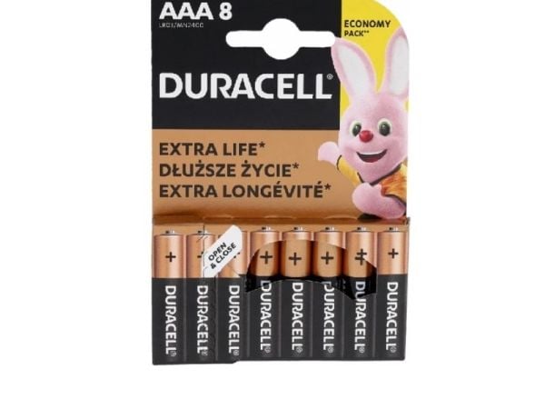 Duracell Basic MN2400 BL8 AAA alkalisk