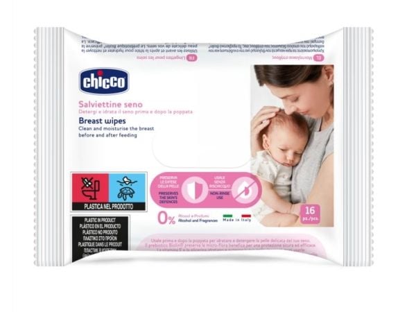 Chicco pleie-/våtservietter for bryst 16 stk.